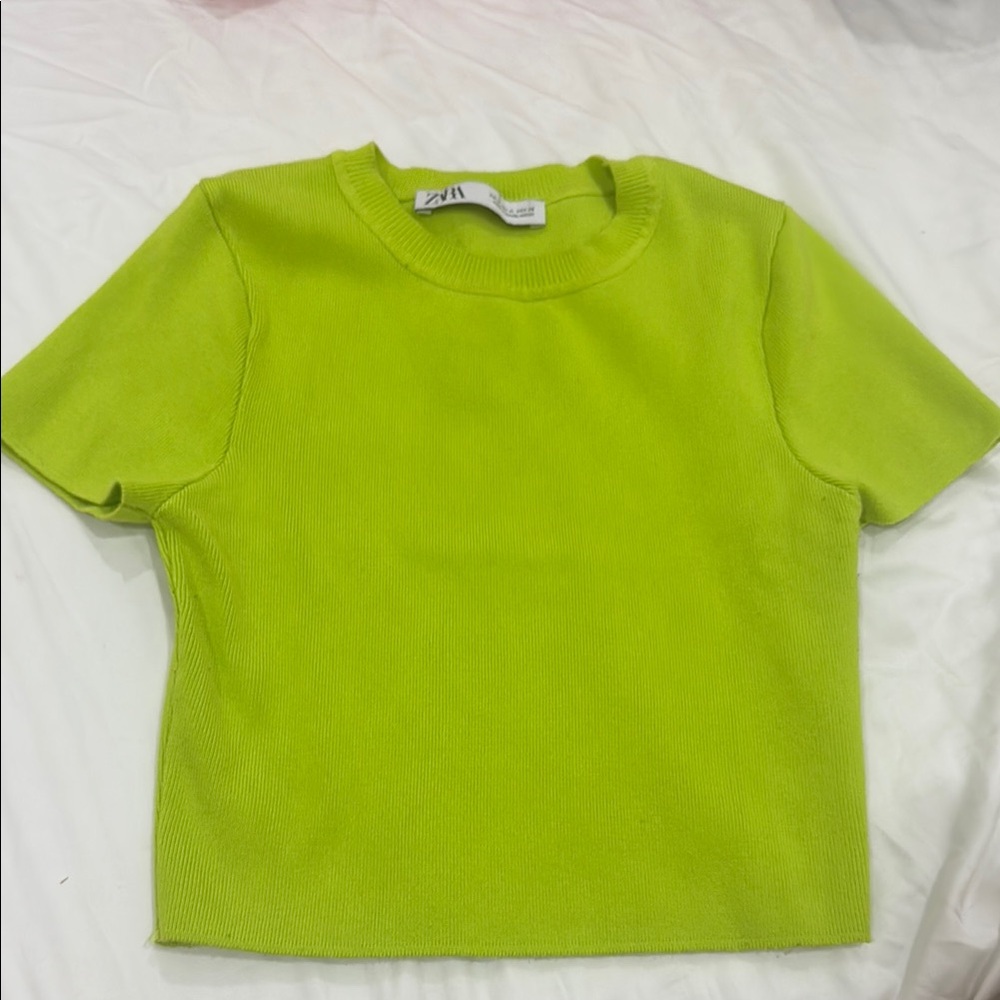 Zara Green Crop Top